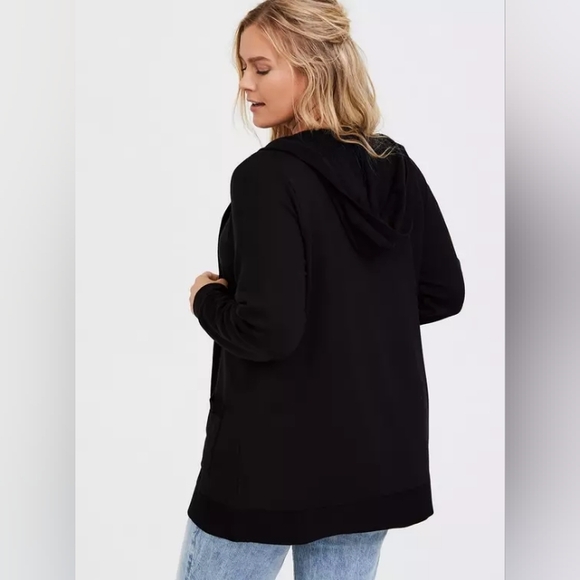 Torrid Black Super Soft Plush Open Front Cardigan Size 1X - Picture 2 of 6